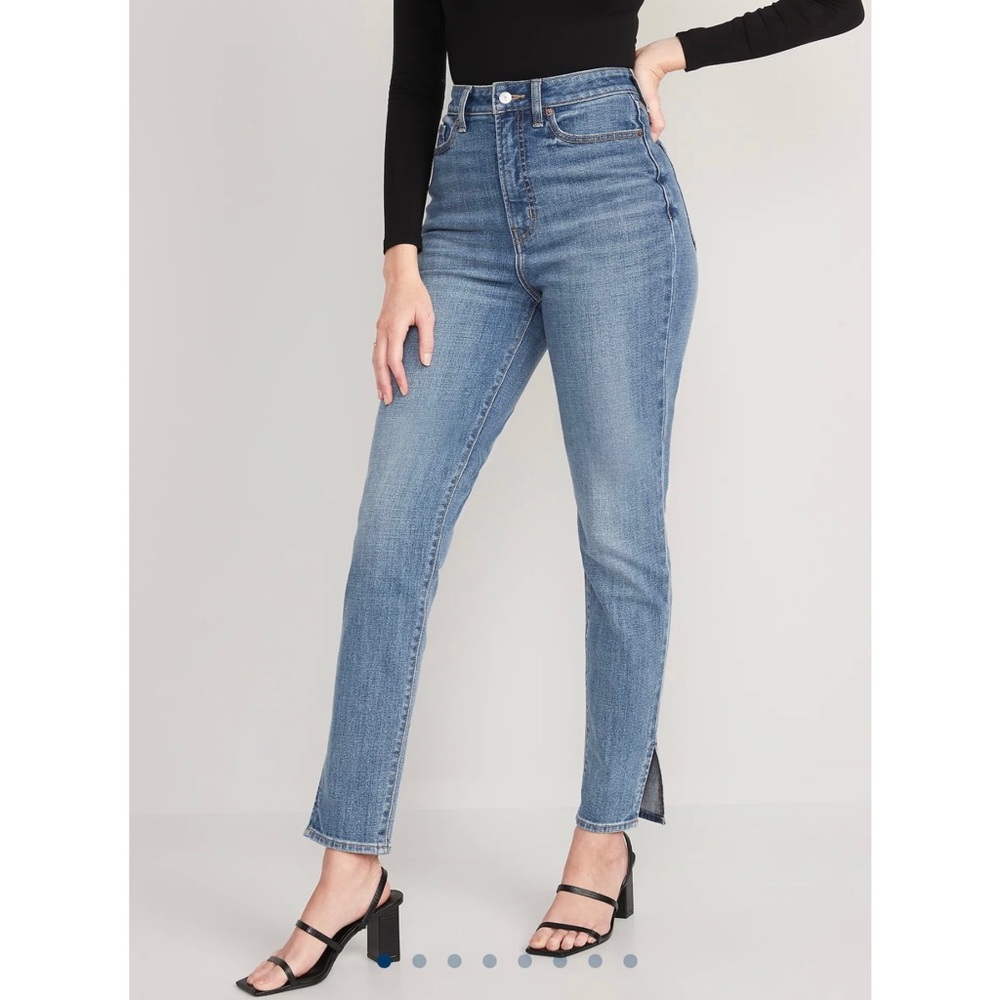 High-Rise Straight Jeans